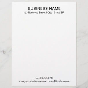 Business Letterhead Template Classic White