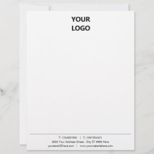 Business Letterhead with Logo and QR Code URL