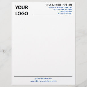 Business Letterhead with Logo - Custom Colours