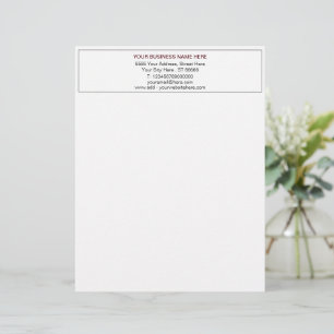 Business Letterhead Your Text Info Personalised