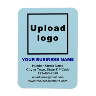 Business Light Blue Flexible Photo Magnet