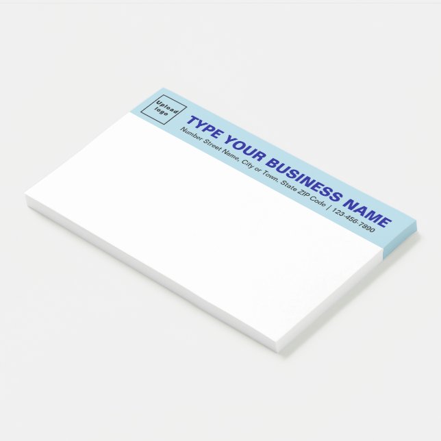 Business Light Blue Heading Large post it note (Angled)