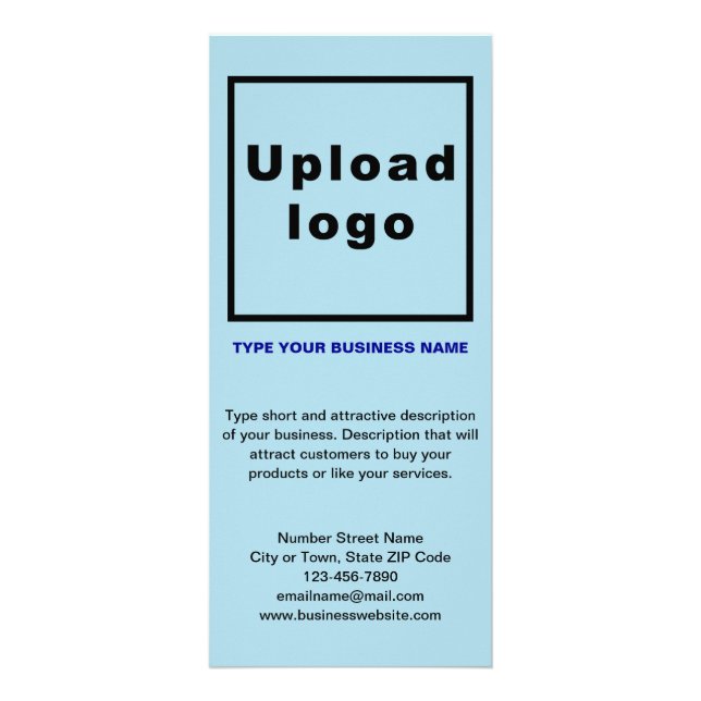 Business Light Blue Rack Card (Front)