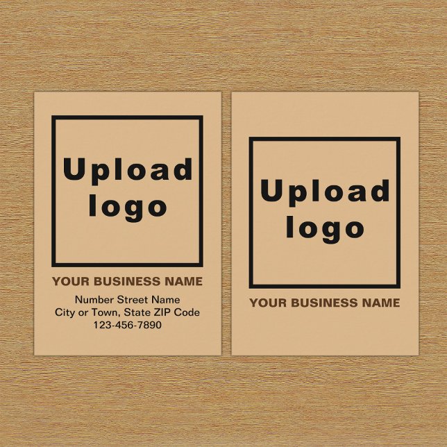 Business Light Brown Enclosure Card (Build brand name awareness. Your business brand on light brown enclosure card.)