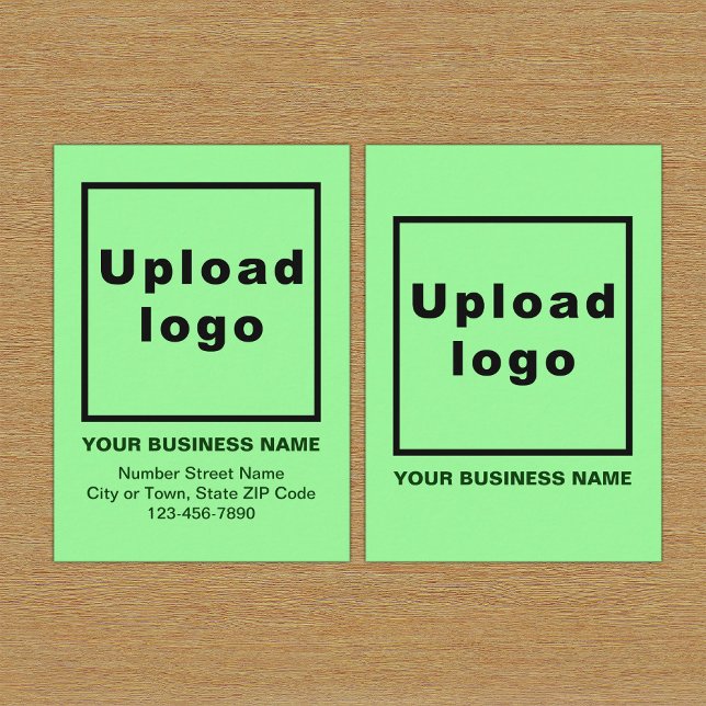 Business Light Green Enclosure Card (Build brand name awareness. Your business brand on light green enclosure card.)