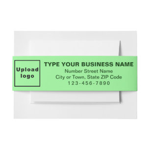 Business Light Green Landscape Format Invitation Belly Band