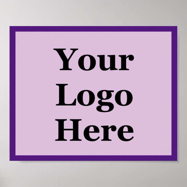 Business Lilac & Purple Your Logo Here Template Poster (Front)