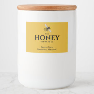 Business Local Honey Jar Food Label