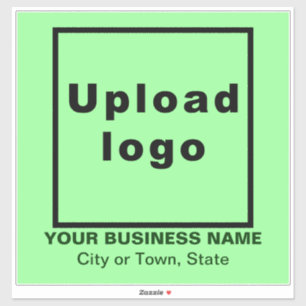 Business Location, Light Green Large Square Vinyl
