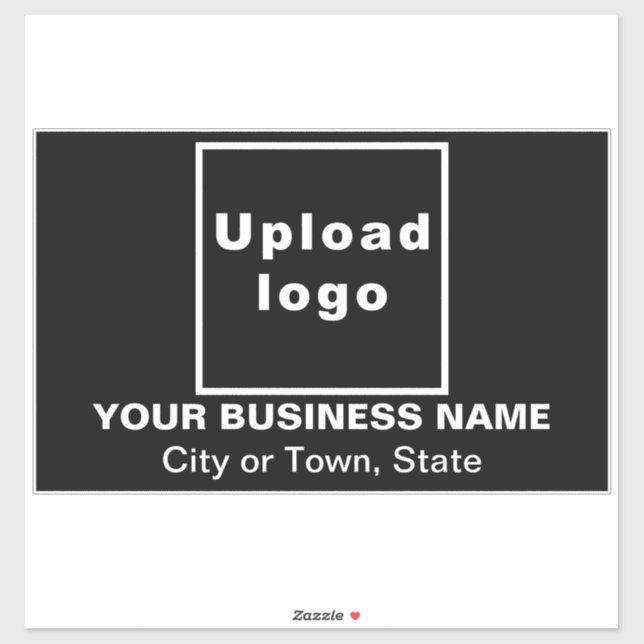 Business Location on Black Large Rectangle Vinyl (Sheet)