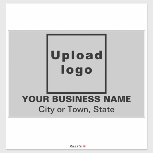 Business Location on Grey Large Rectangle Vinyl (Sheet)