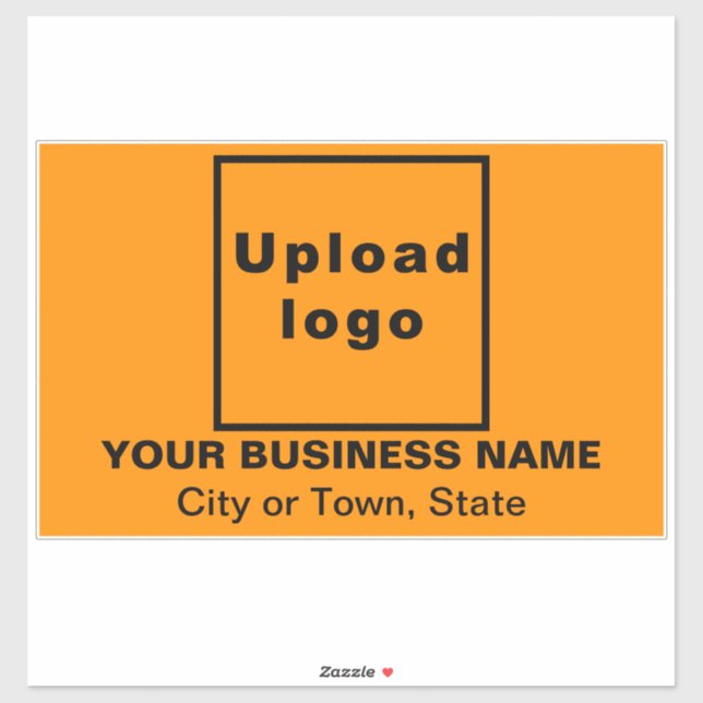 Business Location on Orange Large Rectangle Vinyl (Sheet)