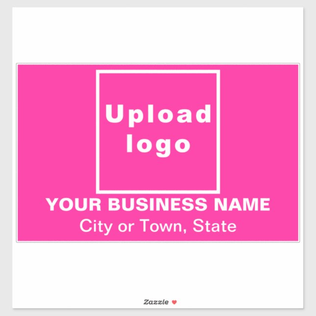 Business Location on Pink Large Rectangle Vinyl (Sheet)