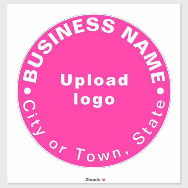 Business Location on Pink Large Round Vinyl (Sheet)
