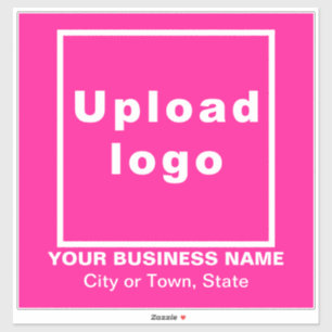 Business Location on Pink Large Square Vinyl