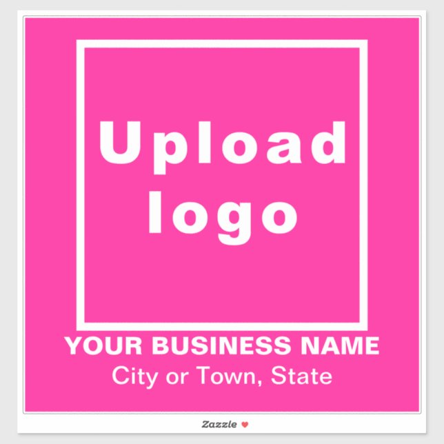 Business Location on Pink Large Square Vinyl (Sheet)