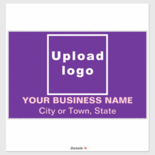 Business Location on Purple Large Rectangle Vinyl