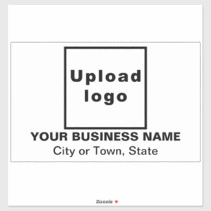 Business Location on White Large Rectangle Vinyl