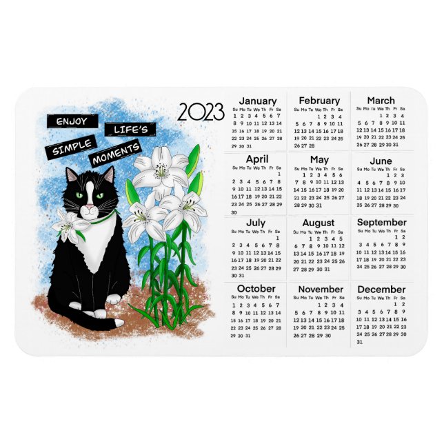 Business Logo 2023 Mini Calendar Photo Magnet (Horizontal)