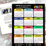 Business Logo 2025 Calendar Modern Black Colourful Holiday Postcard<br><div class="desc">2025 Calendar with US Holidays Business Photo & Logo Modern Black Colourful New Year Holiday Postcard. All the texts are pre-arranged for you to personalise easily and quickly with your own details. Wish you all a Happy Holidays and an Amazing New Year! For many other card designs, please visit :...</div>