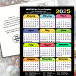 Business Logo 2025 Calendar Modern Black Colourful Holiday Postcard<br><div class="desc">2025 Calendar with US Holidays Business Logo Modern Black Colourful New Year Holiday Postcard. All the texts are pre-arranged for you to personalise easily and quickly with your own details. Wish you all a Happy Holidays and an Amazing New Year! For many other card designs, please visit : (Holiday Cards)...</div>