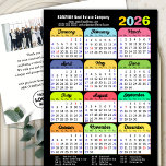 Business Logo 2025 Calendar Modern Black Colourful Holiday Postcard<br><div class="desc">2025 Calendar with US Holidays Business Photo & Logo Modern Black Colourful New Year Holiday Postcard. All the texts are pre-arranged for you to personalise easily and quickly with your own details. Wish you all a Happy Holidays and an Amazing New Year! For many other card designs, please visit :...</div>