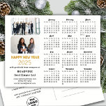 Business Logo 2025 Calendar Modern Gold Glitter Holiday Postcard<br><div class="desc">2025 Calendar Modern Gold Glitter Script Minimalist Corporate 2 Photo & Logo New Year Holiday Postcard. All the texts are pre-arranged for you to personalise easily and quickly with your own details. Wish you all a Happy Holidays and an Amazing New Year! For many other card designs, please visit :...</div>