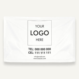 Business Logo Advertising White Banner