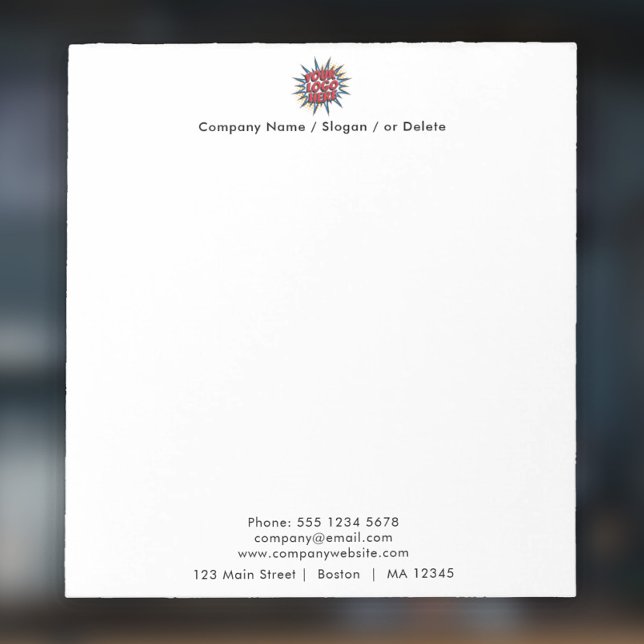 Business Logo and Address Upload  Notepad (Creator Uploaded)