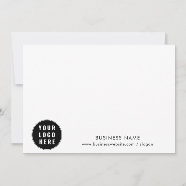 Business Logo and Company Custom Clients Thank You Card (Front)
