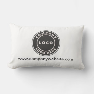 Business Logo and Company Website Custom Lumbar Cushion
