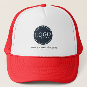 Business Logo and Company Website Employees Custom Trucker Hat