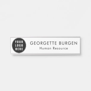 Business Logo and Employees Name Custom Door Sign