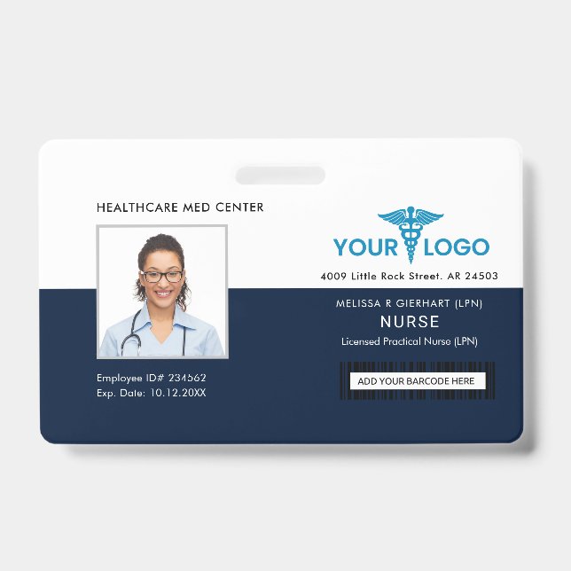 Business Logo and Employees Photo ID Badge (Front)