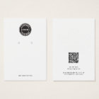 Business Logo and QR Code Earring Display Card