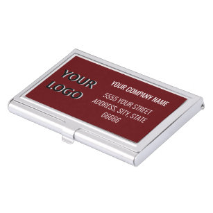Business Logo and Text Company Business Card Case