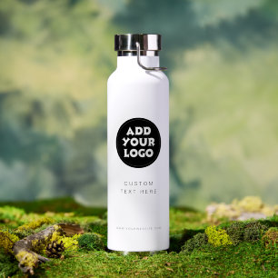 Business Logo and text Corporate Giveaway Water Bottle