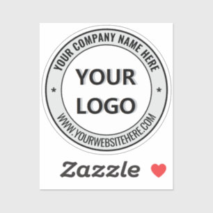 Business Logo and Text Promotional Sticker Example