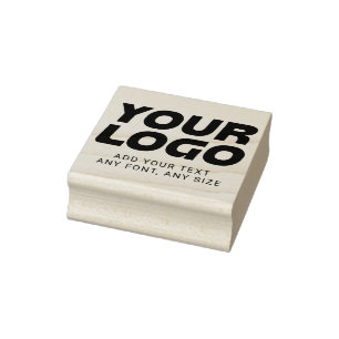 Business Logo and Text Rubber Stamp