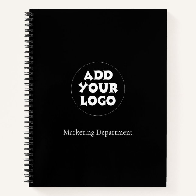 Business Logo And Text Simple Notebook (Front)
