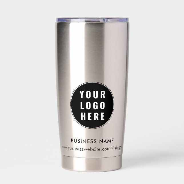 Business Logo and Website Corporate Promo Events Insulated Tumbler (Front)