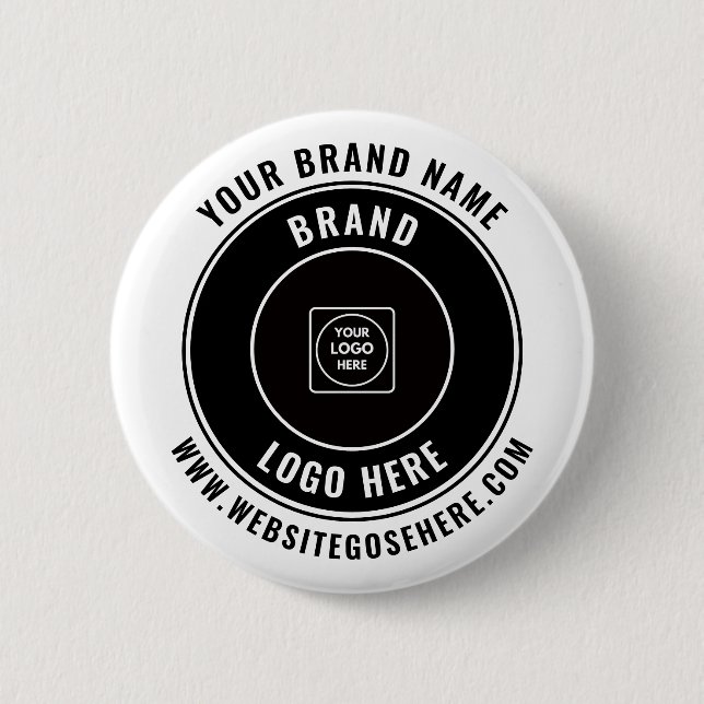 Business Logo and Website Custom Branding Button (Front)