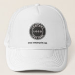 Business Logo and Website Custom Company Employee Trucker Hat<br><div class="desc">Add your company logo and brand identity to this trucker hat as well as your website address or slogan by clicking the "Personalise" button above. These brand-able trucker hats can advertise your business as employees wear them and double as a corporate swag. Available in other colours and sizes. No minimum...</div>