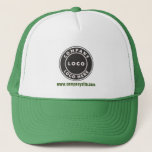 Business Logo and Website Custom Company Employee Trucker Hat<br><div class="desc">Add your company logo and brand identity to this trucker hat as well as your website address or slogan by clicking the "Personalise" button above. These brand-able trucker hats can advertise your business as employees wear them and double as a corporate swag. Available in other colours and sizes. No minimum...</div>