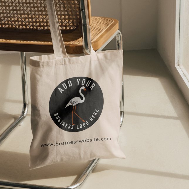 Business Logo and Website Custom Swag Tote Bag (Custom Business Logo and Website Employee Giveaway Tote Bag)