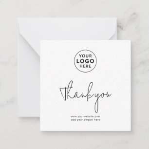 Business Logo and Website Thank You Card