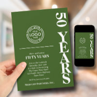Business Logo Anniversary Green