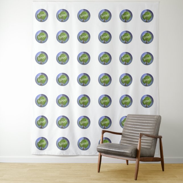 Business Logo Backdrop Tapestry (In Situ)
