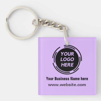 Business Logo Basic Employee Staff Keychain