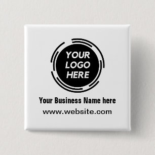 Business Logo Basic Employee Staff Name 15 Cm Square Badge